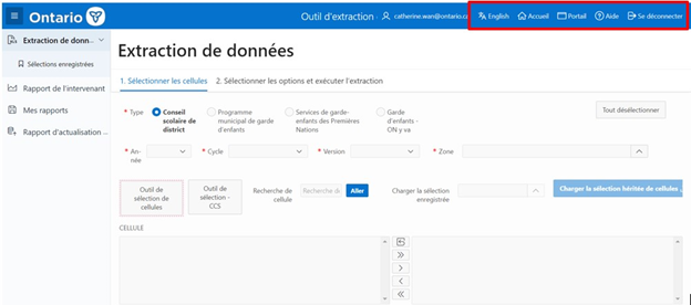 Outil d'extraction de données SIFE 2.0 (développement)